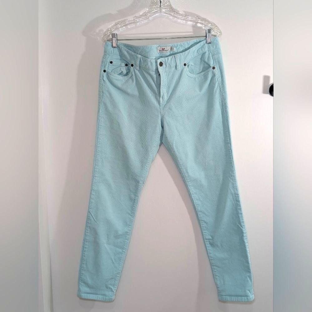 Vineyard Vines Light Blue Corduroy Pants 12 Y2K Coastal Grandmother - Picture 2 of 5